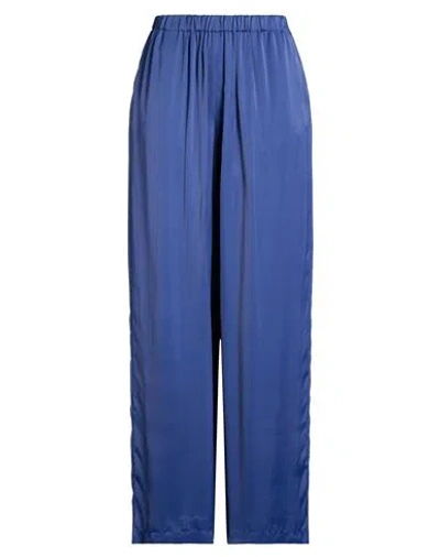 Pomandère Woman Pants Navy Size 12 Viscose In Blue