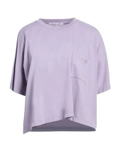 Pomandère Woman T-shirt Lilac Size 8 Cotton In Purple