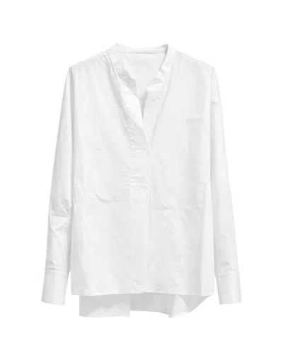 Pomandère Women's White Cotton Shirt