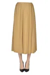 Pomandère Metallic Effect Fabric Skirt In Gold