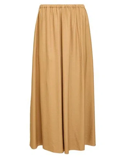 Pomandère Woman Midi Skirt Camel Size 10 Viscose, Polyamide In Beige