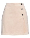 Pomandère Woman Mini Skirt Beige Size 8 Viscose, Cotton, Elastane In Beige