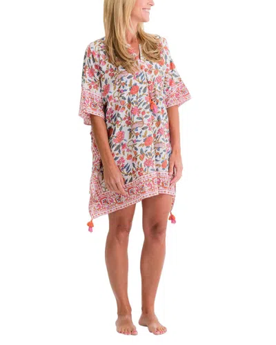 Pomegranate Drawstring Beach Cover-up In Green