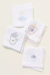 Pomegranate Linen Cocktail Napkins, Set Of 4