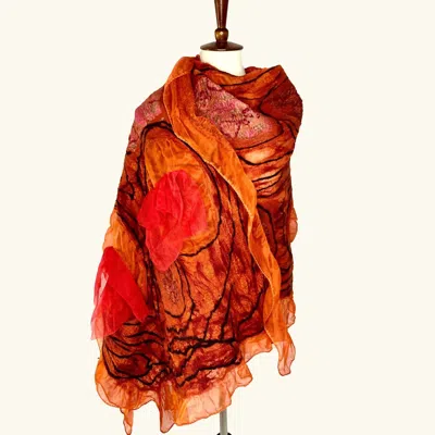 Pomegranate Moon Gypsy Scarf In Orange