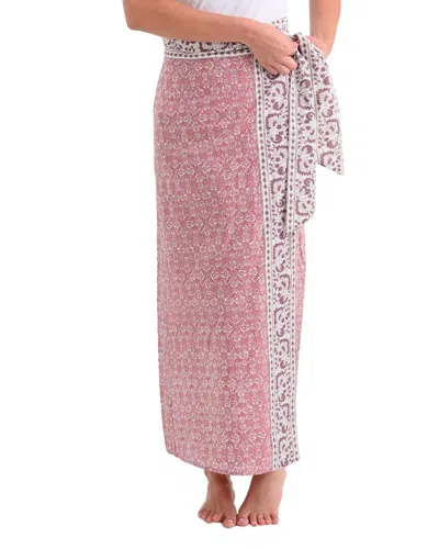 Pomegranate Wrap Skirt In Pink