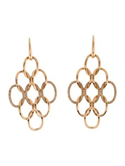 Pre-owned Pomellato 18k 1.10ctw Diamond Brera Chandelier Earrings In Multi