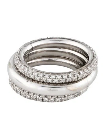 Pre-owned Pomellato 18k 1.11ctw Diamond Band In Multi