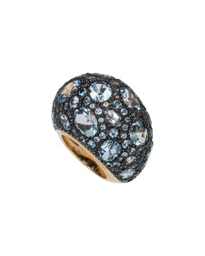 Pre-owned Pomellato 18k 12.00 Ct. Tw. Topaz Cocktail Ring (authentic Pre-loved)