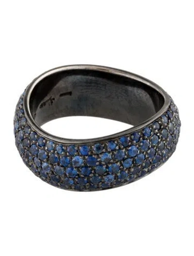 Pre-owned Pomellato 18k 1.72ctw Sapphire Eternity Band In Multi