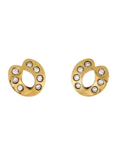 Pre-owned Pomellato 18k 1.90ctw Diamond Clip-on Earrings In Multi