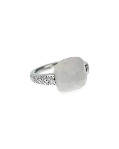 Pre-owned Pomellato 18k 2.35 Ct. Tw. Diamond & Opal Capri Ring (authentic Pre-loved) In Neutral