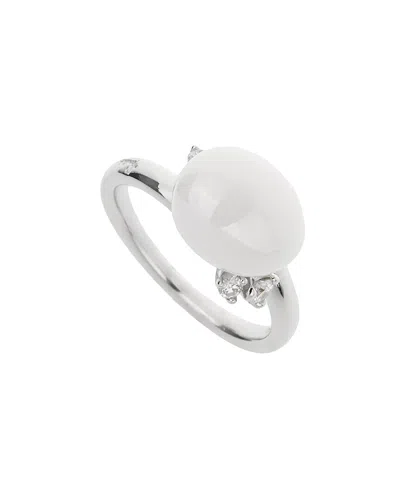Pomellato 18k 3.08 Ct. Tw. Diamond & Agate Ring In Transparent