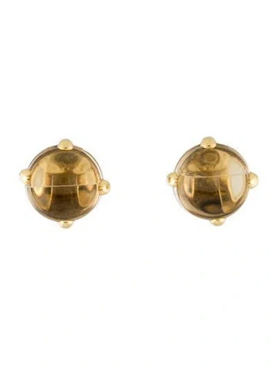 Pre-owned Pomellato 18k 48.28ctw Citrine Clip-on Earrings In Multi