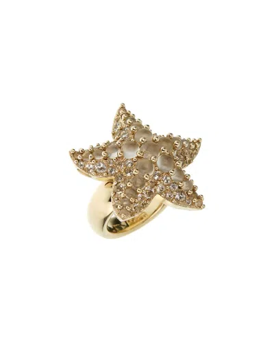 Pre-owned Pomellato 18k 6.54 Ct. Tw. Moonstones Ring (authentic Pre-loved)