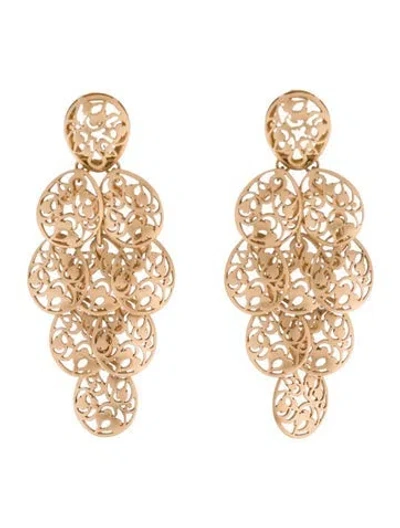 Pre-owned Pomellato 18k Arabesque Chandelier Earrings In Multi