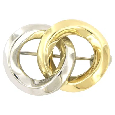 Pre-owned Pomellato 18k Bicolour Gold Brooch, 14.3g, Modern Design In Multi