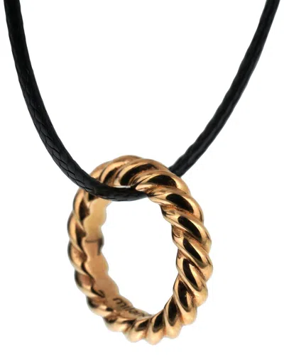 Pre-owned Pomellato 18k Braided Pendant Necklace (authentic Pre-loved) In Gold