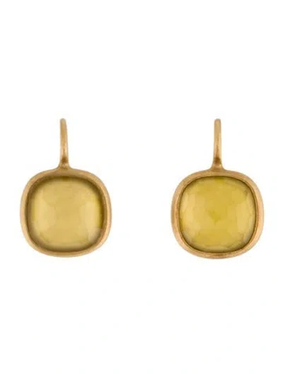 Pre-owned Pomellato 18k Citrine Cipria Drop Earrings In Multi