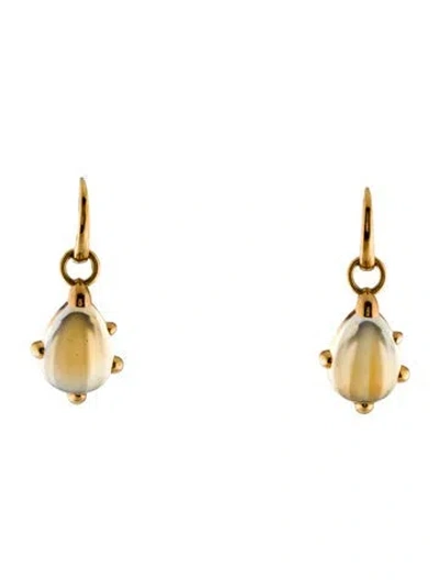 Pre-owned Pomellato 18k Citrine Drop Earrings In Multi