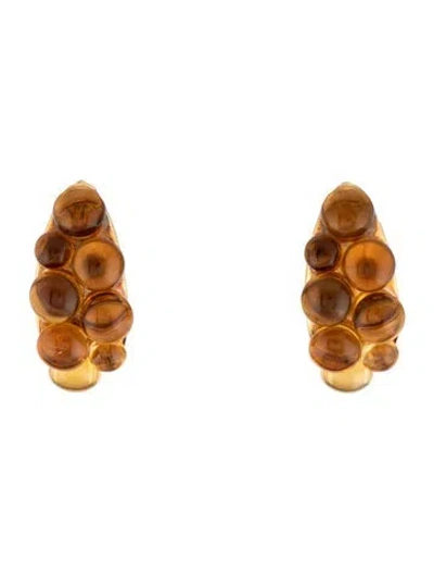 Pre-owned Pomellato 18k Citrine Mora Drop Earrings In Multicolor