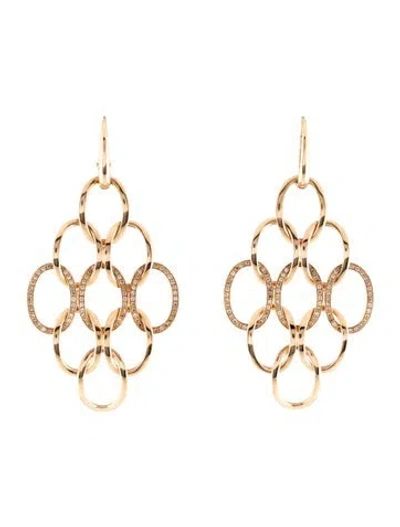 Pre-owned Pomellato 18k Diamond Brera Chandelier Drop Earrings In Multicolor