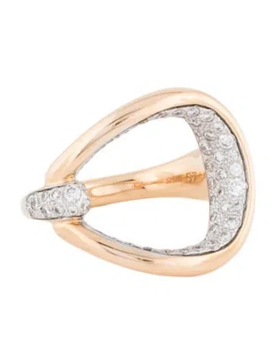 Pre-owned Pomellato 18k Diamond Fantina Ring In Multi