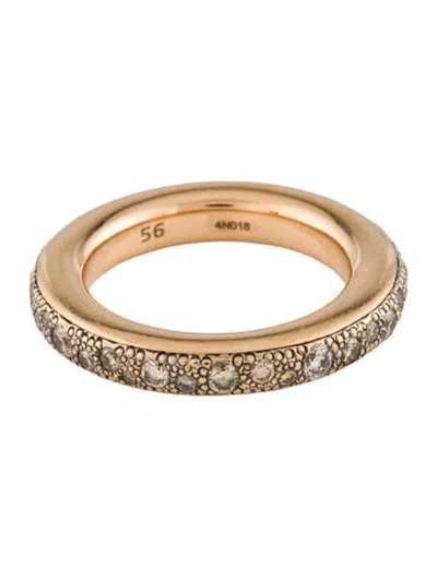 Pre-owned Pomellato 18k Diamond Iconia Eternity Band Ring In Multicolor