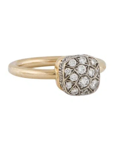 Pre-owned Pomellato 18k Diamond Nudo Petit Ring In Multi