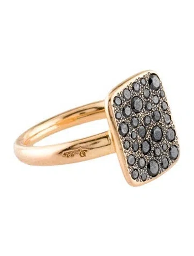 Pre-owned Pomellato 18k Diamond Sabbia Cocktail Ring In Multi