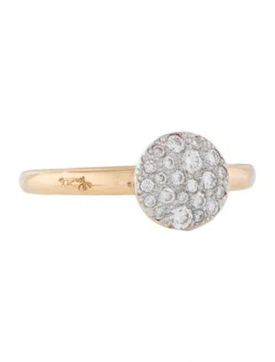Pre-owned Pomellato 18k Diamond Sabbia Cocktail Ring In Multi