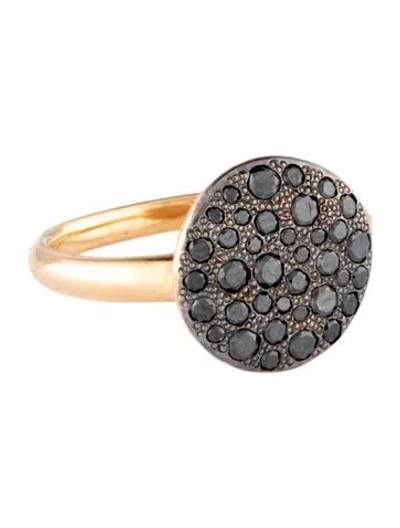 Pre-owned Pomellato 18k Diamond Sabbia Cocktail Ring In Multicolor