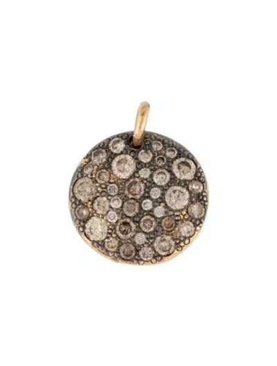 Pre-owned Pomellato 18k Diamond Sabbia Pendant, 0.75" In Multicolor