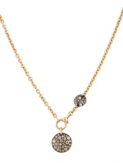 Pre-owned Pomellato 18k Diamond Sabbia Pendant Necklace, 16.5" In Multi