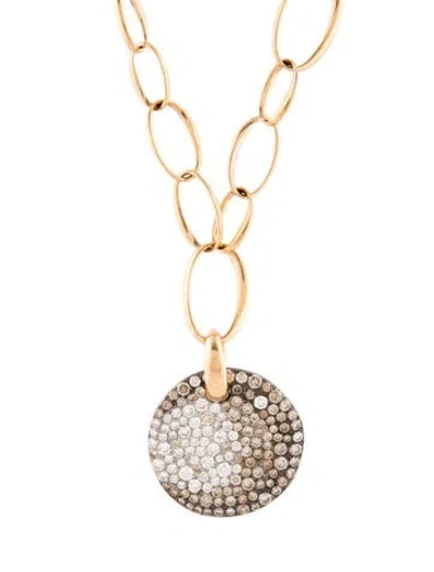 Pre-owned Pomellato 18k Diamond Sabbia Pendant Necklace, 21.5" In Multi
