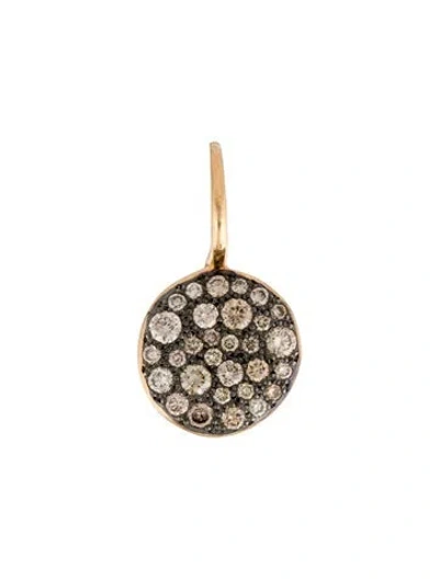 Pre-owned Pomellato 18k Diamond Sabbia Single Drop Earring In Multi