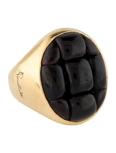 Pre-owned Pomellato 18k Garnet Cocktail Ring In Multi