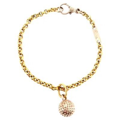 Pre-owned Pomellato 18k Gold Bracelet With Ball Charm Pendant In Multiple