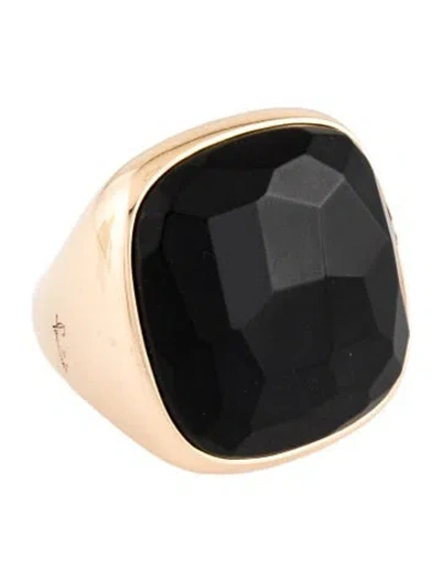Pre-owned Pomellato 18k Jet Victoria Cocktail Ring In Multi