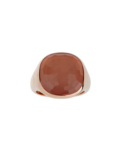 Pomellato 18k Pink Quartz Cocktail Ring (authentic Pre-loved) In Burgundy