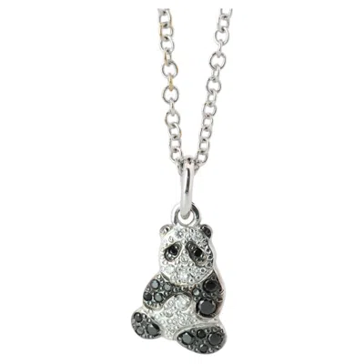Pre-owned Pomellato 18k Pomelatto Charm. 18k Panda Bear Diamond Pendant Bracelet Charm And Necklace In Multi