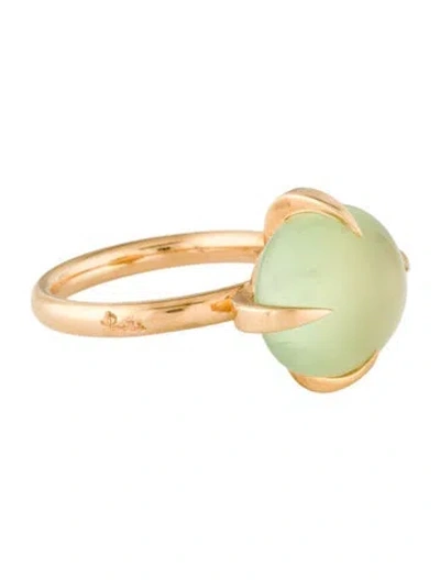 Pre-owned Pomellato 18k Prehnite Veleno Cocktail Ring In Multi