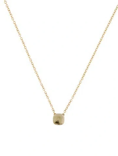 Pre-owned Pomellato 18k Quartz Nudo Petit Pendant Necklace, 16.75" In Multi
