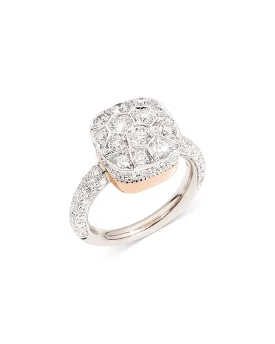 Pomellato 18k Rose & White Gold Nudo Diamond Multi Dimensional Cluster Ring, 2.1 Tcw