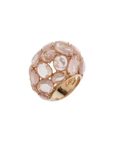 Pre-owned Pomellato 18k Rose Gold 20.00 Ct. Tw. Rose Quartz Ring (authentic Pre-loved)
