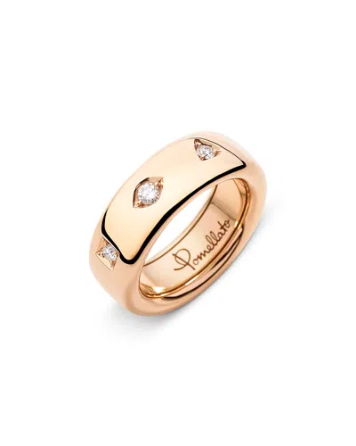 Pomellato 18k Rose Gold Iconica Diamond Geometric Band, 0.10 Tcw In Metallic
