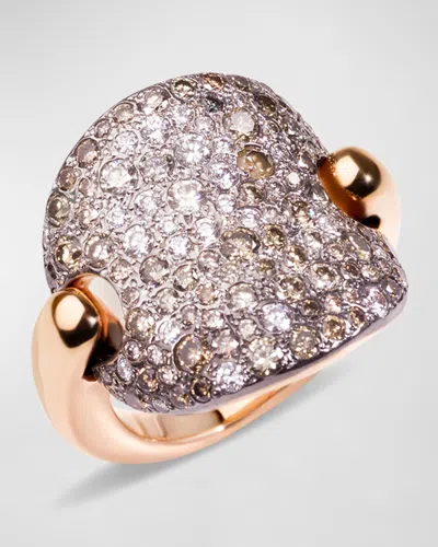 Pomellato 18k Rose Gold Sabbia Diamond Ring