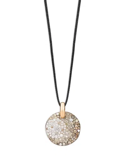 Pomellato 18k Rose Gold Sabbia Embellished-diamond Pendant