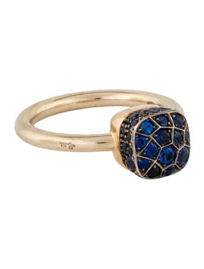 Pre-owned Pomellato 18k Sapphire Nudo Cocktail Ring In Multi