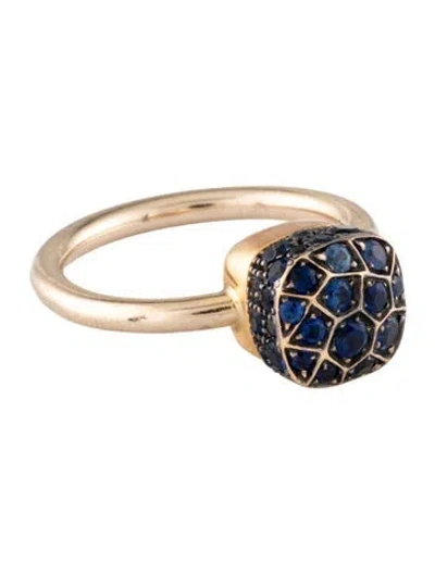 Pre-owned Pomellato 18k Sapphire Nudo Cocktail Ring In Multicolor